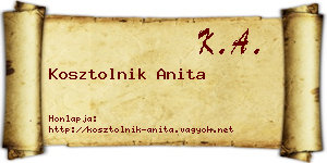 Kosztolnik Anita névjegykártya
